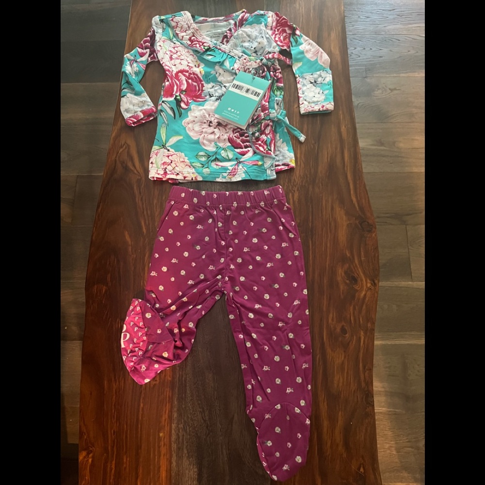 Posh peanut kimono set NWT 0-3m